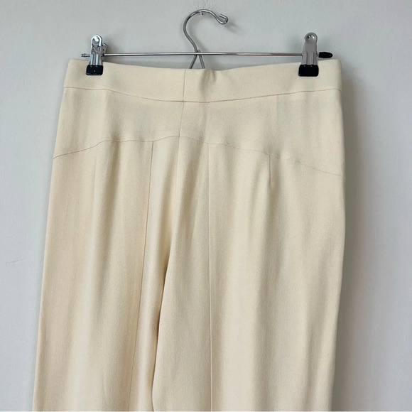 Chloe Silk-Blend Trouser Pants Vanilla Cream - Picture 2 of 8